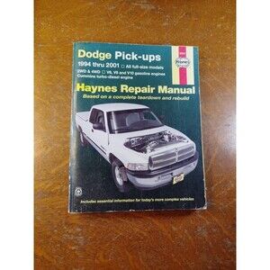 Haynes 30041 Dodge Pickups 1994-2001 Repair Manual 1995 1996 1997 1998 1999 2000
